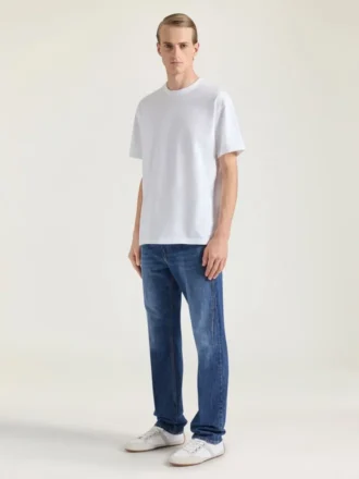Gewassen jeans met rechte pijpen