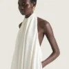 Halterjurk van crêpe cady