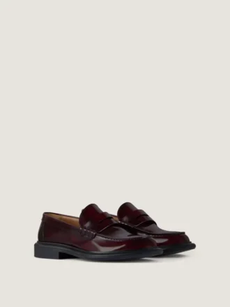 Herenloafers van geborsteld leer