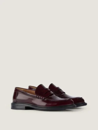 Herenloafers van geborsteld leer