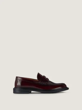 Herenloafers van geborsteld leer