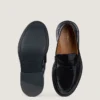 Herenloafers van geborsteld leer Herenloafers van geborsteld leer