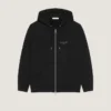 Hoodie met ritssluiting van fleece met Givenchy-stempelprint Hoodie met ritssluiting van fleece met Givenchy-stempelprint