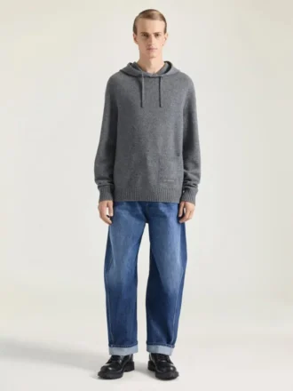 Hoodie van kasjmierbreisel