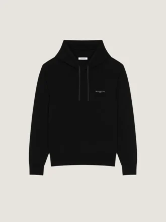 Hoodie van wol en kasjmier, geborduurd met Givenchy Paris