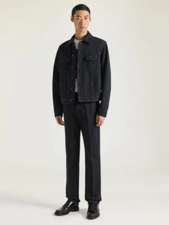 Rechte jeans met vouw-effect
