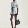 Cocoonjurk in lichtblauw denim Cocoonjurk in lichtblauw denim