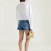 Korte broek van middenblauwe denim