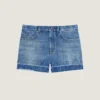 Korte broek van middenblauwe denim
