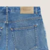 Korte broek van middenblauwe denim