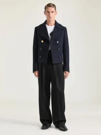 Korte peacoat van wol