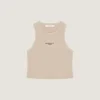Korte tanktop van katoen met Givenchy Paris-print Korte tanktop van katoen met Givenchy Paris-print