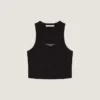 Korte tanktop van katoen met Givenchy Paris-print Korte tanktop van katoen met Givenchy Paris-print