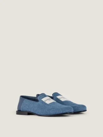 Label Loafers in denim