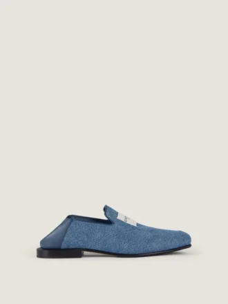 Label Loafers in denim