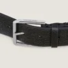 Lange riem van generfd leer