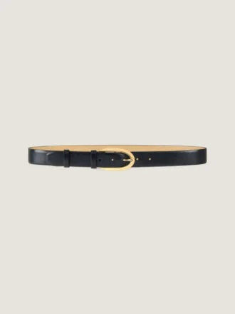 Leren riem met plooien