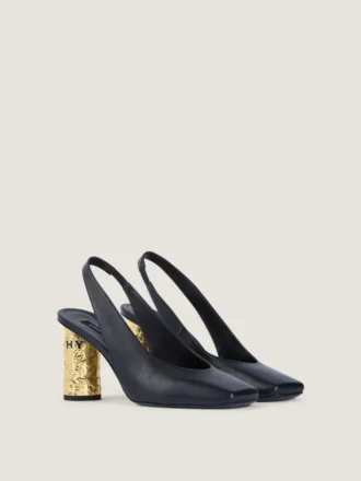 Leren slingbacks met bandje