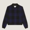 Lichtgewicht blouson van geruite jacquard Lichtgewicht blouson van geruite jacquard