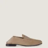 Loafers met label in suède Loafers met label in suède