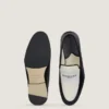 Loafers met label van leer en canvas