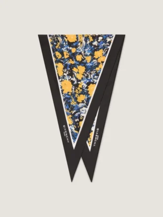 Losange in zijde met bloemenprint Losange in zijde met bloemenprint