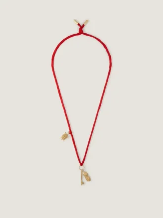 Lucky Charms-ketting van zijde en metaal