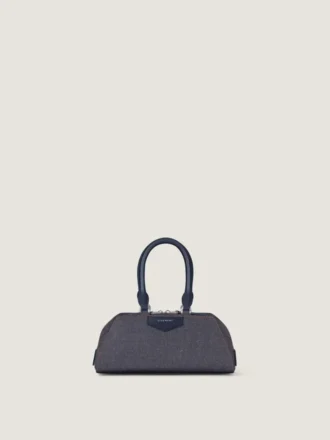 Mini Antigona East-West-tas in denim