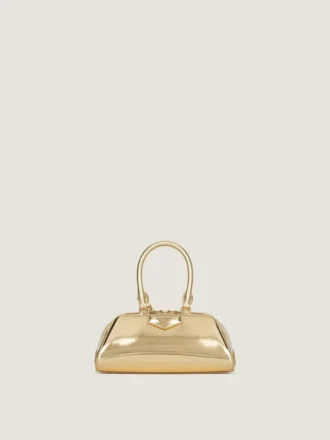 Mini Antigona East-West-tas van gelamineerd leer