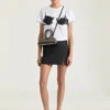 Mini Antigona East-West-tas van leer met spiegeleffect Mini Antigona East-West-tas van leer met spiegeleffect