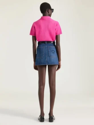 Mini-cargorok van middelblauw denim