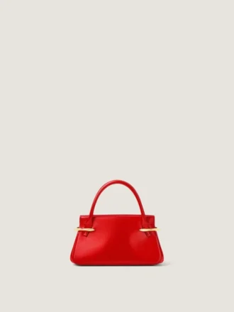 Mini Pinch-tas van leer