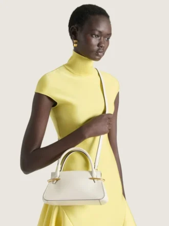 Mini Pinch-tas van leer