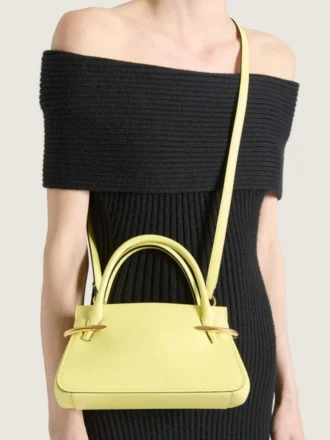 Mini Pinch-tas van leer
