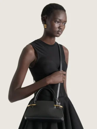 Mini Pinch-tas van leer