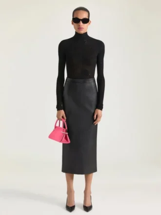 Mini Pinch-tas van leer