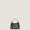 Nano Voyou Bag van leer met pony-effect en dierenprint