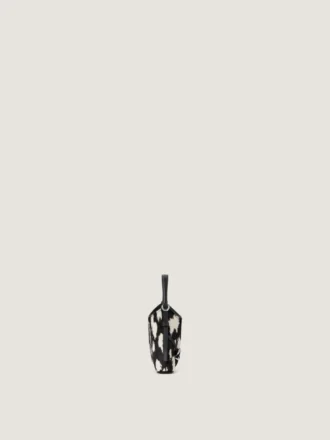 Nano Voyou Bag van leer met pony-effect en dierenprint