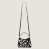 Nano Voyou Bag van leer met pony-effect en dierenprint