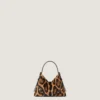 Nano Voyou Bag van leer met pony-effect en luipaardpatroon