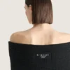 Off-shoulder mini-jurk van wol Off-shoulder mini-jurk van wol