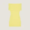 Off-shoulder mini-jurk van wol Off-shoulder mini-jurk van wol