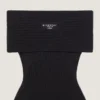 Off-shoulder mini-jurk van wol Off-shoulder mini-jurk van wol