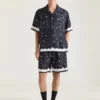 Bermudashort van zijde met bloemenprint Bermudashort van zijde met bloemenprint