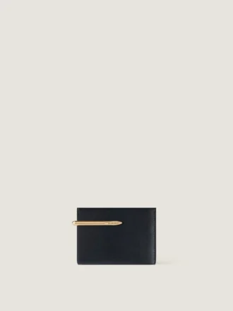 Pinch-portemonnee van leer