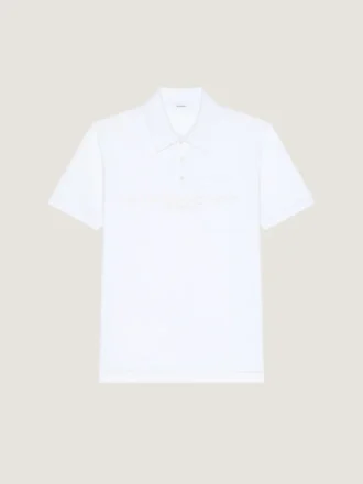 Polo van katoen en zijde met Givenchy Paris-jacquard