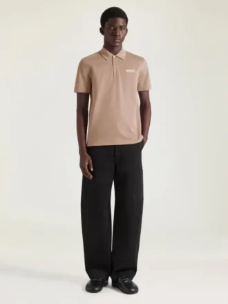 Polo van katoen met Givenchy Paris grosgrain