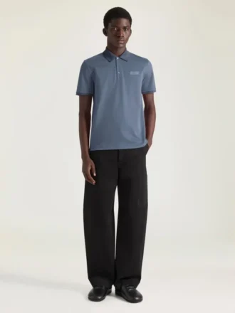 Polo van katoen met Givenchy Paris grosgrain