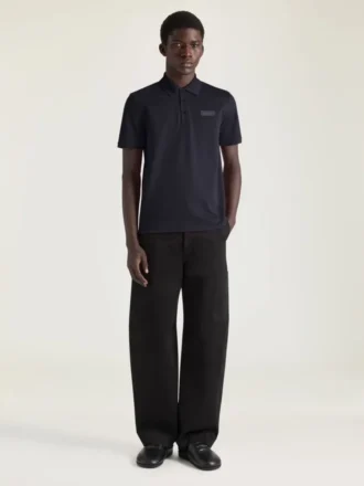 Polo van katoen met Givenchy Paris grosgrain