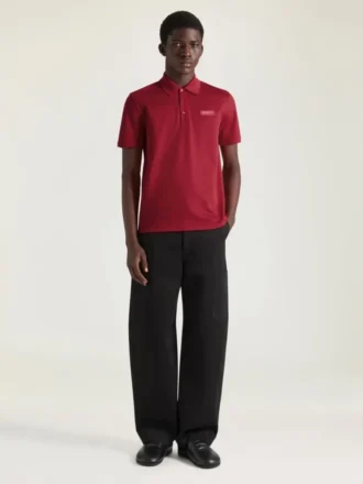 Polo van katoen met Givenchy Paris grosgrain